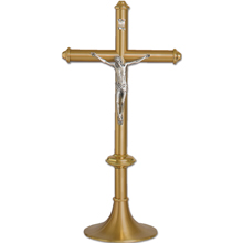 Satin Bronze Altar Crucifix