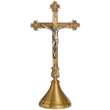 Bronze Filigree End Altar Crucifix