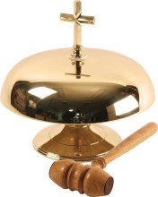 Large High Polish Brass Gong w/ Wooden Stricker