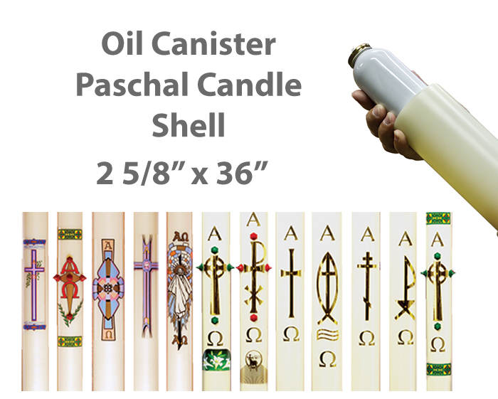 Canister Style Paschal Candle Shell
