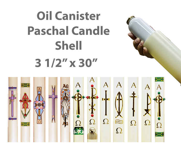 Canister Style Paschal Candle Shell