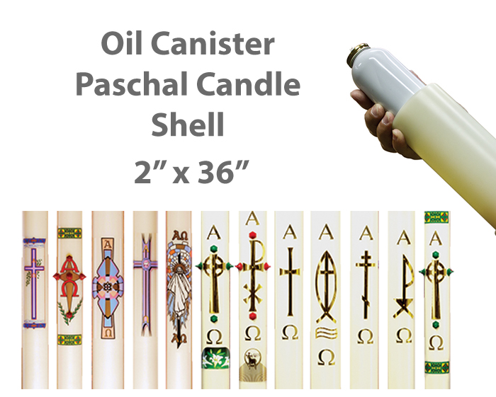 Canister Style Paschal Candle Shell