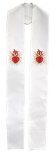 Sacred Heart Embroidered Overlay Stole