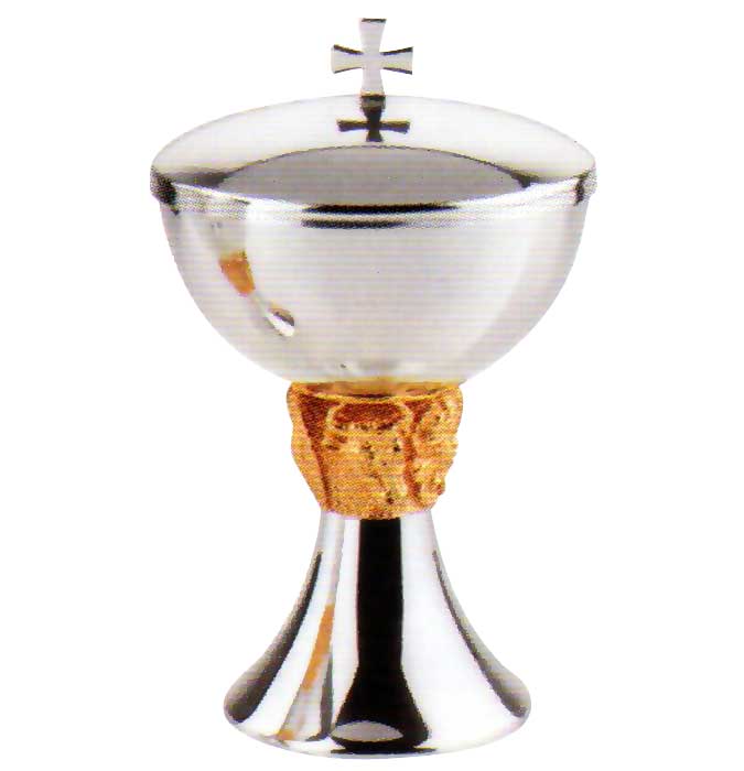 Brass Two Tone (Silver and Gold) Ciborium with