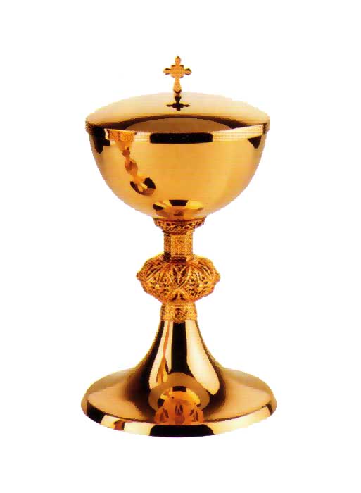 Gold Plated Brass Ciborium With Lid