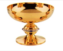 Brass Two Tone Open Ciborium in Celtic Design