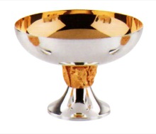 Brass Two Tone (Silver and Gold) Open Ciborium
