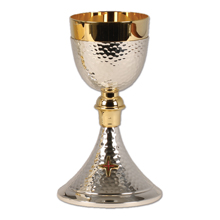 Gold/Silver Plate Hammer Finish Chalice