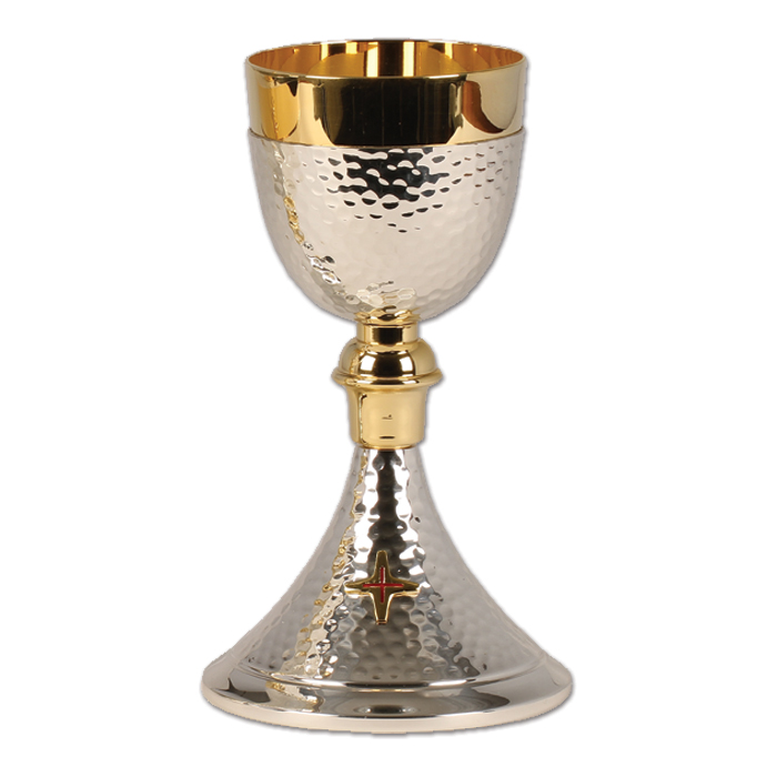 Gold/Silver Plate Hammer Finish Chalice