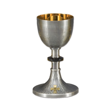 Silver Oxidized Hammer Finish Chalice