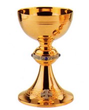 Brass Two Tone Chalice with Celtic Design