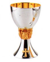 Brass Two Tone (Silver and Gold) Chalice