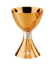 Brass Two Tone Contemporary Chalice