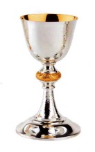 Silver Plated Brass Chalice With Gold Lined Cup