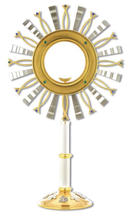 Ichthus Two-Tone Modern Monstrance