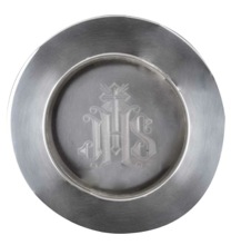 Sterling Silver IHS Engraved Dish Paten