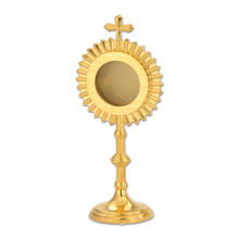 6 1/2" Ht. Gold Plated Reliquary