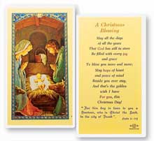 A Christmas Blessing Holy Card