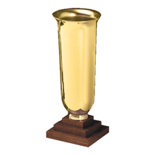 10.25" Brass Walnut Vases