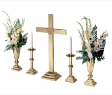 King of Kings Brass Complete Altar Set