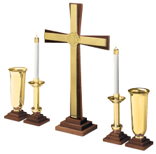 Dark Oak-Brass Altar Set