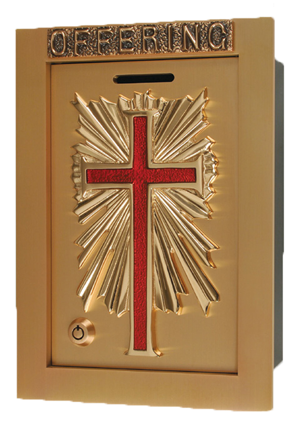 OFFERING BOX W CROSS