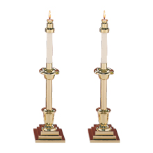 High Polish Brass Altar Candlesticks