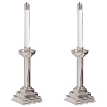 Silverplate Tiered Base Altar Candlestick