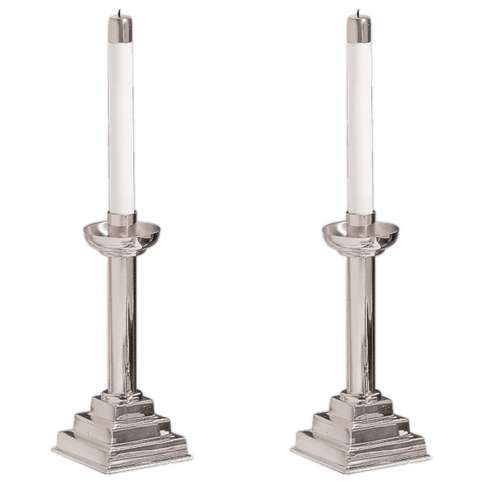 Silverplate Tiered Base Altar Candlestick