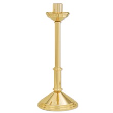 Low Profile High Polish Brass Paschal Candlestick