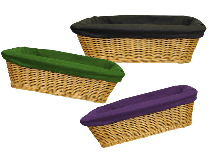 Rectangular Reed Offering Collection Basket