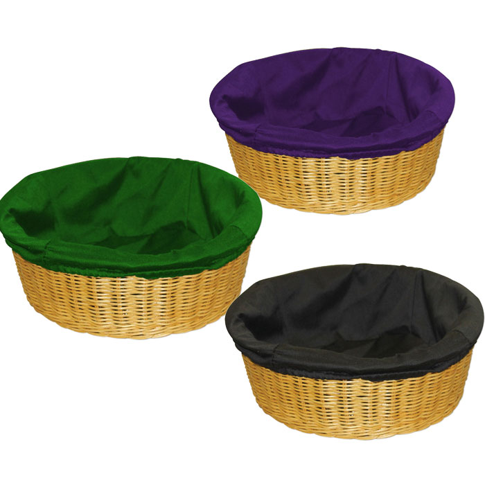 Round Reed Offering Collection Basket