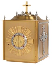 24Kt. Gold Plated Cross Top Exposition Tabernacle