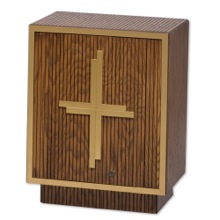 Bronze Cross Wood Tabernacle