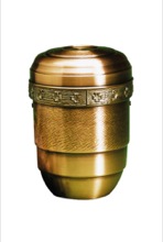 Copper Layered Cross Design Urn