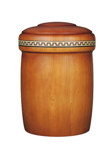 Wooden Circular Memorial Urn