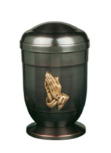 Copper Urn with Praying Hands