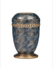 Blue Copper and Brass Urn