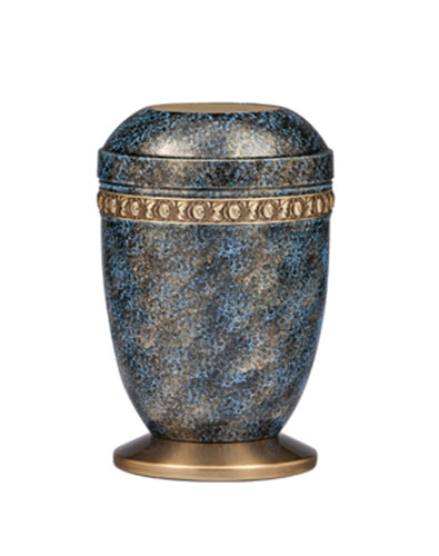 Blue Copper and Brass Urn