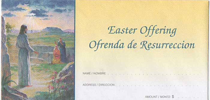 Bilingual Easter Offering Envelope