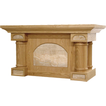 Two-Tone Wood Column Altar