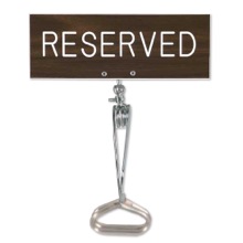 Reserved Pew Sign in English