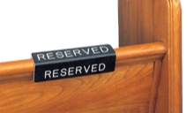 Reserved Pew Sign
