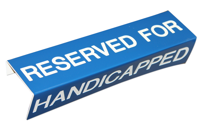 Reserved for Handicapped Sign