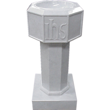 Hand Carved Marble Holy Water Font