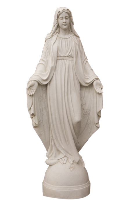 Our Lady of Grace Hand Carved Marble Statue