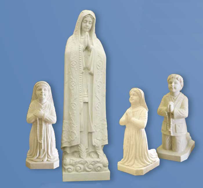 Our Lady of Fatima Children ONLY Marble Statue