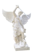 60" Ht. St. Michael The Archangel Marble Statue