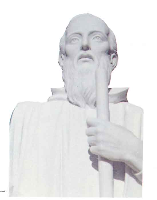 Hand Carved Marble St. Romuald Statue