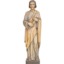 St. Joseph with Lilies Full Color Statue